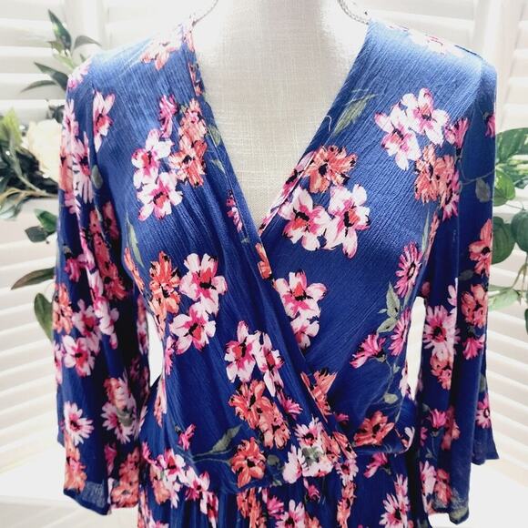 ALTAR'D STATE BLUE FLORAL V NECK ROMPER SIZE XS - Picture 4 of 6